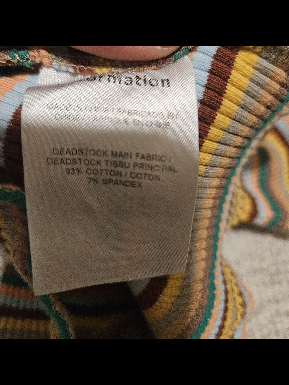 Reformation Ribbed Striped Tank Top - Picture 3 of 3